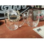 Two Guinness glass Tankards