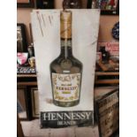 Hennessy Brandy alloy advertising sign.
