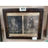 Michael Collins & Kitty Kiernan framed black and white print