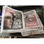 Collection of newspapers reporting the death of George Best