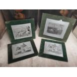 Set of four Etchings
