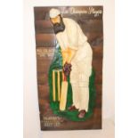 W G Grace Cricket Player's Gold Leaf painted advertising board