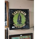 Sandman Port electric light up advertising clock