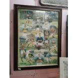 Framed print of GAA players and Jack O Shea etc