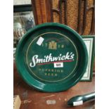 Two Smithwick's advertising trays.