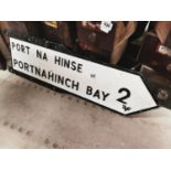 Portnahinch Bay bi - lingual finger post sign