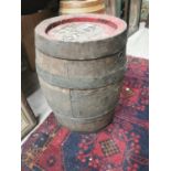 Guinness wood and metal bound barrel.