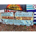 Enamel Pohlmans and Co 40 Dawson Street Dublin advertising sign