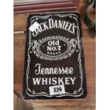 Tin plate Jack Daniels advertising sign