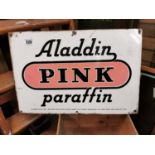 Aladdin Pink Paraffin advertising sign