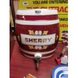19th. C. ceramic Sherry dispenser