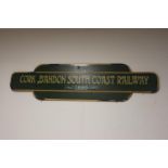 Cork, Bandon South Coast Railway 1880 wooden painted sign