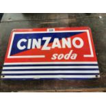 Cinzano Soda enamel advertising sign