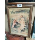 Framed Wills Wild Woodbine advertising print.