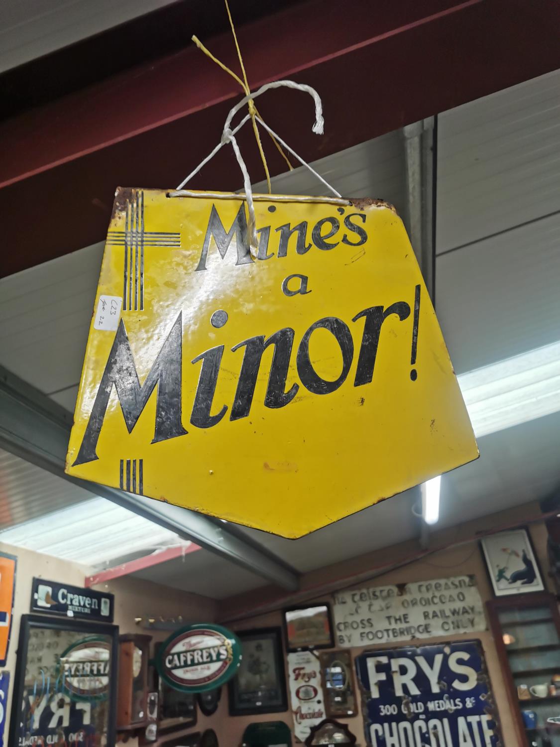 Mines a Minor/Quality ReSeszke Double sided enamel advertising sign - Bild 2 aus 2