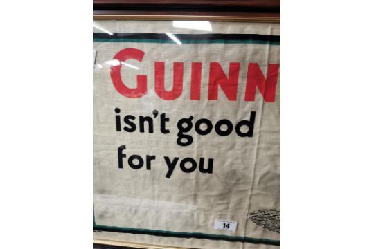 Framed Guinness advertising tea towel - Image 2 of 3