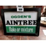 Ogden's Aintree glass advertising sign.