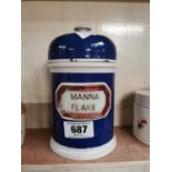 Manna Flake ceramic chemist jar