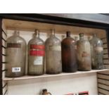 Collection of ten 19th C. glass chemist bottles.