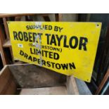 Robert Taylor Draperstown aluminium advertising plaque