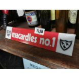 Macardles No 1 Ale Perspex shelf light