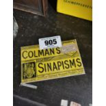 Colman's Sinapims advertising showcard