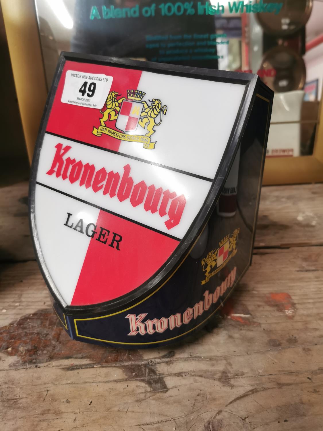 Kronenbourg counter display light up a