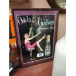Framed Oh La La Goodwins Champagne Perry advertisement.