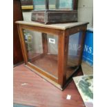 19th. C. glazed mahogany display case