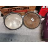 Pair of 1930's car lamps with original lens.