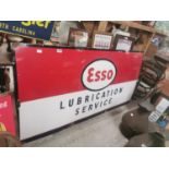 Rare Esso Lubrication Service enamel advertising sign.