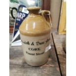 Small stoneware advertising flagon Beamish and Crawford Cork