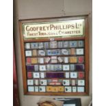 Extremely rare Godfrey Phillips Ltd Cigarette reverse painted glass display cabinet