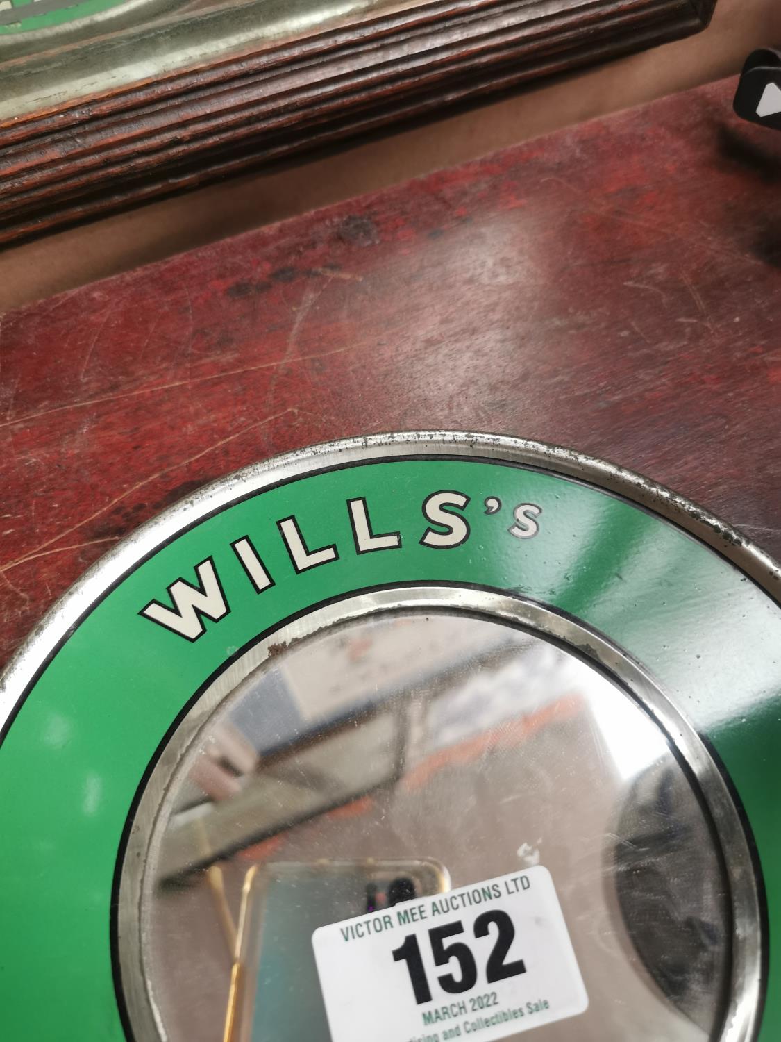 Wills Woodbine circular advertising mirror. - Bild 2 aus 2