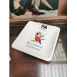 Wills Woodbine enamel advertising ashtray