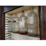 Collection of eight 19th C. glass chemist bottles.
