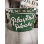 B Mc Donagh Player's Please hanging alloy advertising sign