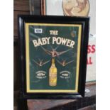 The Baby Power Guaranteed over seven years framed advertising print.
