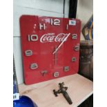 Enjoy Coca Cola glass advertising clock