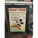 Mickey Mouse His 8th Birthday Celebrations framed advertising print