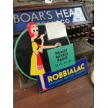 Art Deco Robbialac advertising showcard