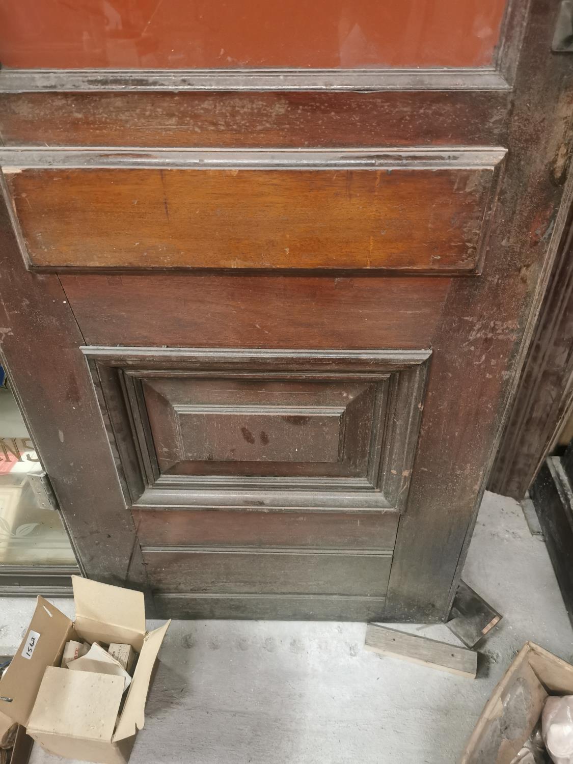 Early 20th. C. mahogany shop door - Image 2 of 3