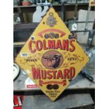 Tin plate Colman's Mustard advertising sign.