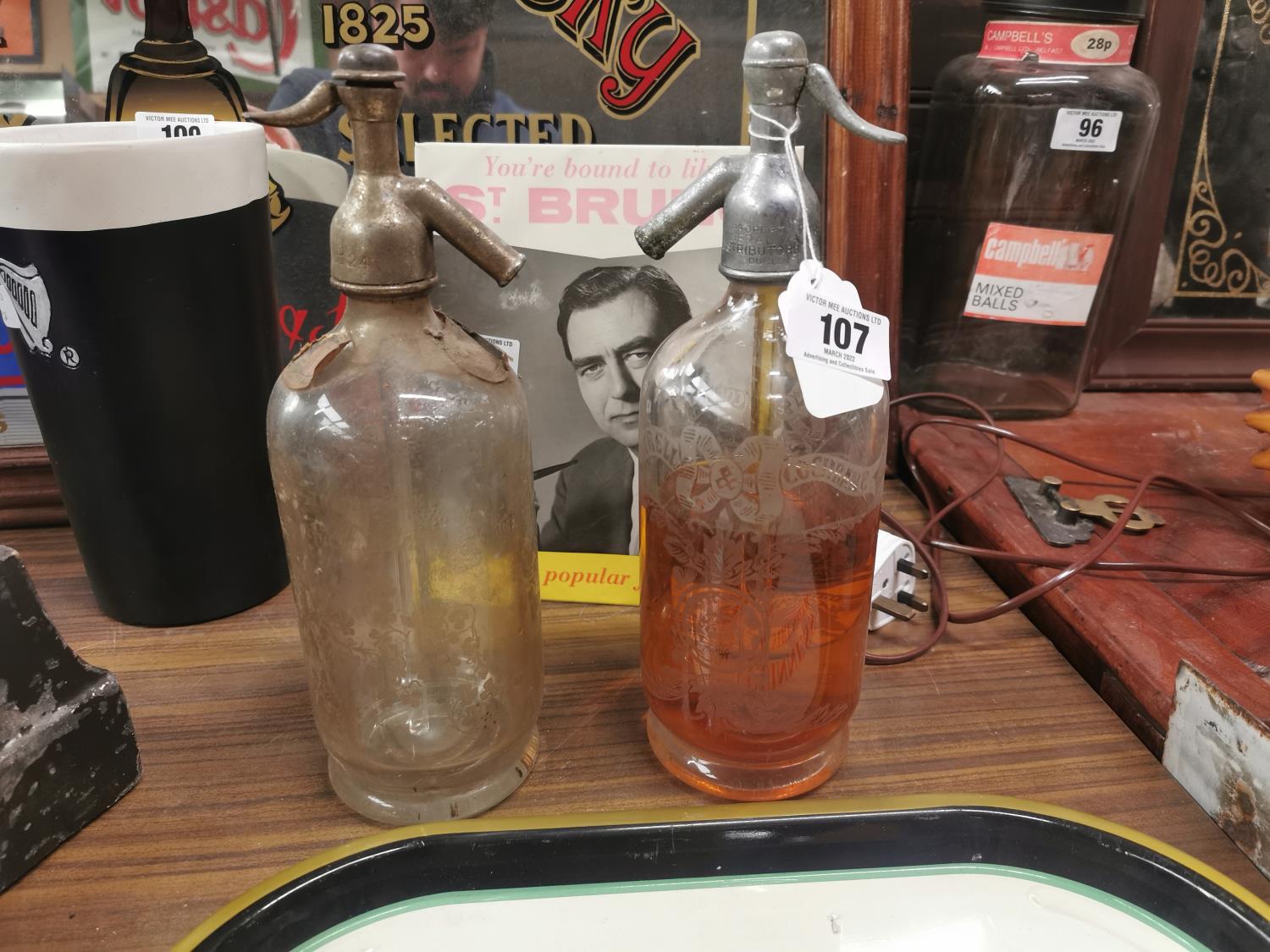 Two early 20th C. soda syphons