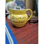Dewar's White Label Whiskey ceramic water jug