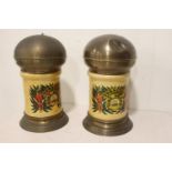 Pair of brass Tobacco Fine Shag tins