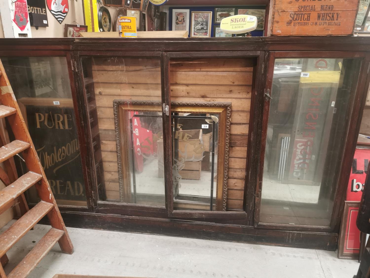 Early 20th. C. mahogany Shop floor cabinet