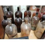 Twenty six 19th C. glass chemist bottles.