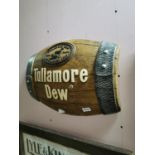 Plastic model of half barrel advertising Tullamore Dew