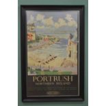 Portrush Northern Ireland British Railways pictorial advertising print